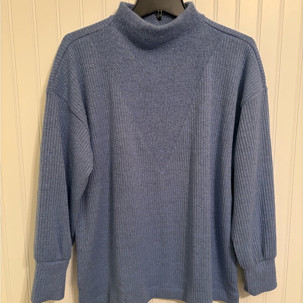 Loft Cozy Blue Turtleneck Sweater